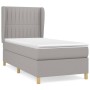 Box spring bed with light gray fabric mattress 100x200 cm by , Beds and slatted bases - Ref: Foro24-3128661, Price: 373,16 €,...