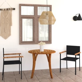 3-piece black garden dining set by vidaXL, Garden sets - Ref: Foro24-3071764, Price: 316,02 €, Discount: %