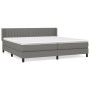 Box spring bed with dark gray fabric mattress 200x200 cm by , Beds and slatted bases - Ref: Foro24-3129898, Price: 539,37 €, ...