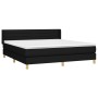 Box spring bed with black fabric mattress 160x200 cm by , Beds and slatted bases - Ref: Foro24-3130363, Price: 490,84 €, Disc...