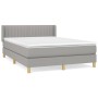 Boxspringbett mit hellgrauer Stoffmatratze 140x190 cm von , Betten und Lattenroste - Ref: Foro24-3130425, Preis: 442,91 €, Ra...