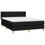 Box spring bed with black fabric mattress 140x190 cm by , Beds and slatted bases - Ref: Foro24-3130427, Price: 400,99 €, Disc...