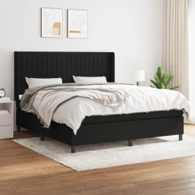 Box spring bed with black fabric mattress 160x200 cm by , Beds and slatted bases - Ref: Foro24-3131603, Price: 580,28 €, Disc...