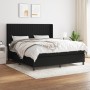 Cama box spring con colchón tela negro 160x200 cm de , Camas y somieres - Ref: Foro24-3131603, Precio: 580,30 €, Descuento: %