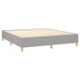 Box spring bed with light gray fabric mattress 160x200 cm by , Beds and slatted bases - Ref: Foro24-3132081, Price: 580,96 €,...