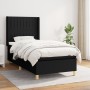 Box spring bed with black fabric mattress 100x200 cm by , Beds and slatted bases - Ref: Foro24-3132131, Price: 350,07 €, Disc...