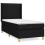 Cama box spring con colchón tela negro 100x200 cm de , Camas y somieres - Ref: Foro24-3132131, Precio: 371,58 €, Descuento: %