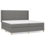 Box spring bed with dark gray fabric mattress 200x200 cm by , Beds and slatted bases - Ref: Foro24-3132178, Price: 597,99 €, ...