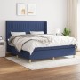 Cama box spring con colchón tela azul 160x200 cm de , Camas y somieres - Ref: Foro24-3132167, Precio: 568,65 €, Descuento: %