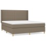 Cama box spring con colchón tela gris taupe 160x200 cm de , Camas y somieres - Ref: Foro24-3132165, Precio: 607,08 €, Descuen...