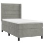 Cama box spring con colchón terciopelo gris claro 80x200 cm de , Camas y somieres - Ref: Foro24-3132705, Precio: 316,42 €, De...