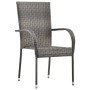 5 Piece Gray Rattan Garden Dining Furniture Set by vidaXL, Garden sets - Ref: Foro24-3072493, Price: 332,68 €, Discount: %