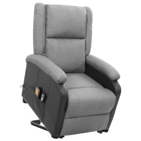 Hebbarer Massagesessel aus hellgrauem Stoff von vidaXL, Elektrische Massagesessel - Ref: Foro24-329514, Preis: 328,99 €, Raba...