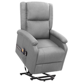 Sillón de masaje elevable tela gris claro de vidaXL, Sillones de masaje eléctricos - Ref: Foro24-329709, Precio: 409,20 €, De...