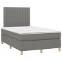 Cama box spring con colchón y LED tela gris oscuro 120x200 cm de , Camas y somieres - Ref: Foro24-3135582, Precio: 432,14 €, ...