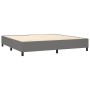 Box spring bed with dark gray fabric mattress 200x200 cm by , Beds and slatted bases - Ref: Foro24-3136782, Price: 753,07 €, ...