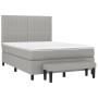 Cama box spring con colchón tela gris claro 140x190 cm de , Camas y somieres - Ref: Foro24-3136749, Precio: 565,13 €, Descuen...