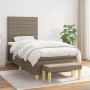 Box spring bed with taupe gray fabric mattress 80x200 cm by , Beds and slatted bases - Ref: Foro24-3137193, Price: 374,04 €, ...