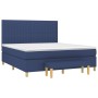 Cama box spring con colchón tela azul 160x200 cm de , Camas y somieres - Ref: Foro24-3137331, Precio: 616,76 €, Descuento: %