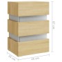 Bedside table LED light Sonoma engineered wood 45x35x67 cm by vidaXL, Nightstands - Ref: Foro24-326843, Price: 121,82 €, Disc...