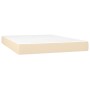 Cama box spring colchón y luces LED tela crema 140x190 cm de , Camas y somieres - Ref: Foro24-3138474, Precio: 546,05 €, Desc...