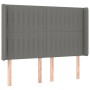 Cama box spring colchón y luces LED tela gris oscuro 140x190 cm de , Camas y somieres - Ref: Foro24-3139030, Precio: 508,36 €...