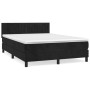 Box spring bed with black velvet mattress 140x190 cm by , Beds and slatted bases - Ref: Foro24-3141421, Price: 426,82 €, Disc...