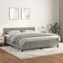 Cama box spring con colchón terciopelo gris claro 160x200 cm de , Camas y somieres - Ref: Foro24-3141371, Precio: 478,25 €, D...