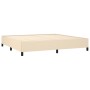 Cama box spring con colchón tela color crema 200x200 cm de , Camas y somieres - Ref: Foro24-3141966, Precio: 712,54 €, Descue...