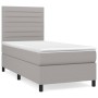 Box spring bed with light gray fabric mattress 80x200 cm by , Beds and slatted bases - Ref: Foro24-3141809, Price: 311,94 €, ...