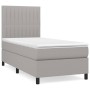 Cama box spring con colchón tela gris claro 100x200 cm de , Camas y somieres - Ref: Foro24-3141913, Precio: 353,48 €, Descuen...