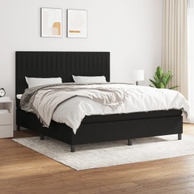 Box spring bed with black fabric mattress 160x200 cm by , Beds and slatted bases - Ref: Foro24-3141947, Price: 573,09 €, Disc...