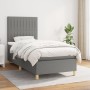 Cama box spring con colchón tela gris oscuro 100x200 cm de , Camas y somieres - Ref: Foro24-3142474, Precio: 365,70 €, Descue...