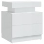 Glossy white engineered wood bedside table 45x35x52 cm by vidaXL, Nightstands - Ref: Foro24-326855, Price: 96,35 €, Discount: %