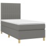 Box spring bed with dark gray fabric mattress 100x200 cm by , Beds and slatted bases - Ref: Foro24-3142474, Price: 372,75 €, ...