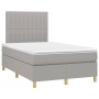 Cama box spring con colchón tela gris claro 120x200 cm de , Camas y somieres - Ref: Foro24-3142481, Precio: 423,99 €, Descuen...