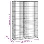 Cesta para muro de gaviones de alambre galvanizado 150x100x30cm de vidaXL, Paneles de vallas - Ref: Foro24-141042, Precio: 64...