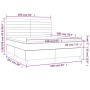 Boxspringbett mit hellgrauer Samtmatratze 160x200 cm von , Betten und Lattenroste - Ref: Foro24-3143091, Preis: 565,26 €, Rab...