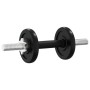 Set of bars and dumbbells with 90 kg cast iron plates by , free weight - Ref: Foro24-3145047, Price: 273,82 €, Discount: %