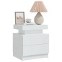 Glossy white engineered wood bedside table 45x35x52 cm by vidaXL, Nightstands - Ref: Foro24-326855, Price: 96,35 €, Discount: %