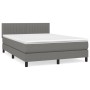 Box spring bed with dark gray fabric mattress 140x200 cm by , Beds and slatted bases - Ref: Foro24-3140218, Price: 428,28 €, ...