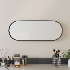 Black oval wall mirror 15x40 cm by , Mirrors - Ref: Foro24-344935, Price: 33,99 €, Discount: %