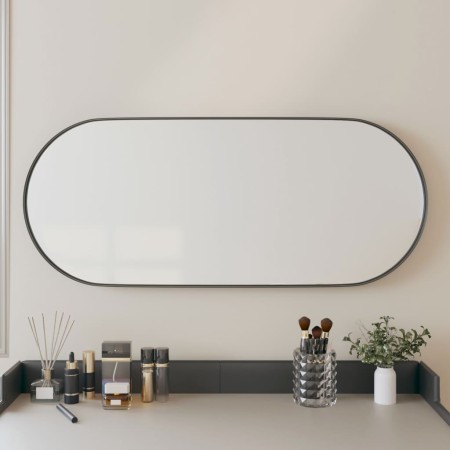 Black oval wall mirror 25x60 cm by , Mirrors - Ref: Foro24-344937, Price: 56,99 €, Discount: %