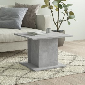 Concrete gray chipboard coffee table 55.5x55.5x40 cm by , Coffee table - Ref: Foro24-810320, Price: 42,52 €, Discount: %