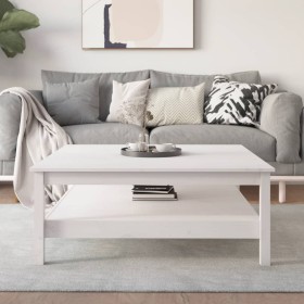 Solid white pine wood coffee table 100x100x40 cm by , Coffee table - Ref: Foro24-814295, Price: 179,41 €, Discount: %