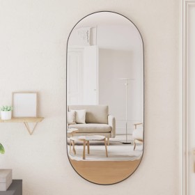 Black oval wall mirror 40x90 cm by , Mirrors - Ref: Foro24-344940, Price: 74,99 €, Discount: %