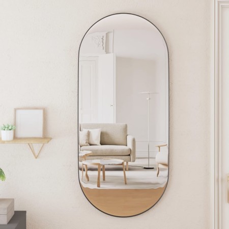 Black oval wall mirror 40x90 cm by , Mirrors - Ref: Foro24-344940, Price: 74,96 €, Discount: %