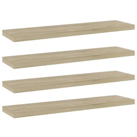 Shelf shelf 4 units Sonoma oak plywood 40x10x1.5cm by , Shelves - Ref: Foro24-805128, Price: 15,75 €, Discount: %