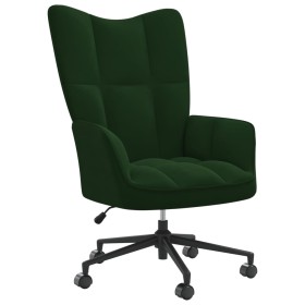 Silla de relajación de terciopelo verde oscuro de , Sillones - Ref: Foro24-328174, Precio: 128,99 €, Descuento: %