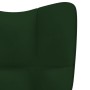 Silla de relajación de terciopelo verde oscuro de , Sillones - Ref: Foro24-328174, Precio: 128,20 €, Descuento: %